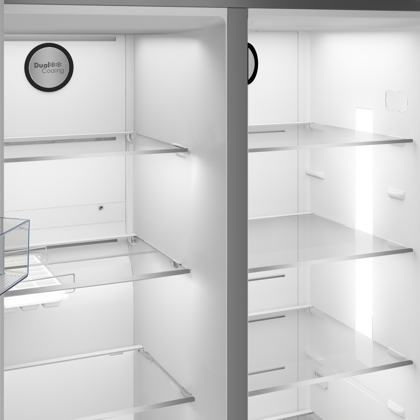 DFF538: Defy Inox Nature light Side by Side Fridge 618L DFF538