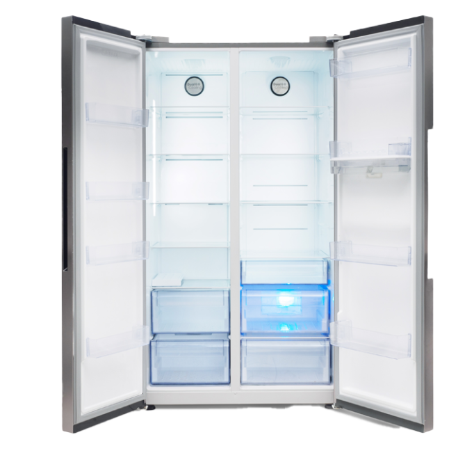 DFF563: Defy 614L Naturelight Side by Side Fridge Freezer