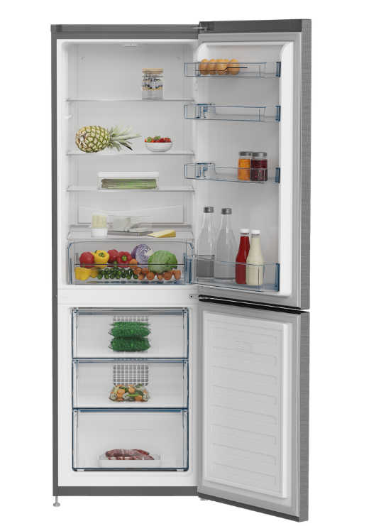 Defy 350L Bottom Freezer Fridge Satin Metallic DAC622