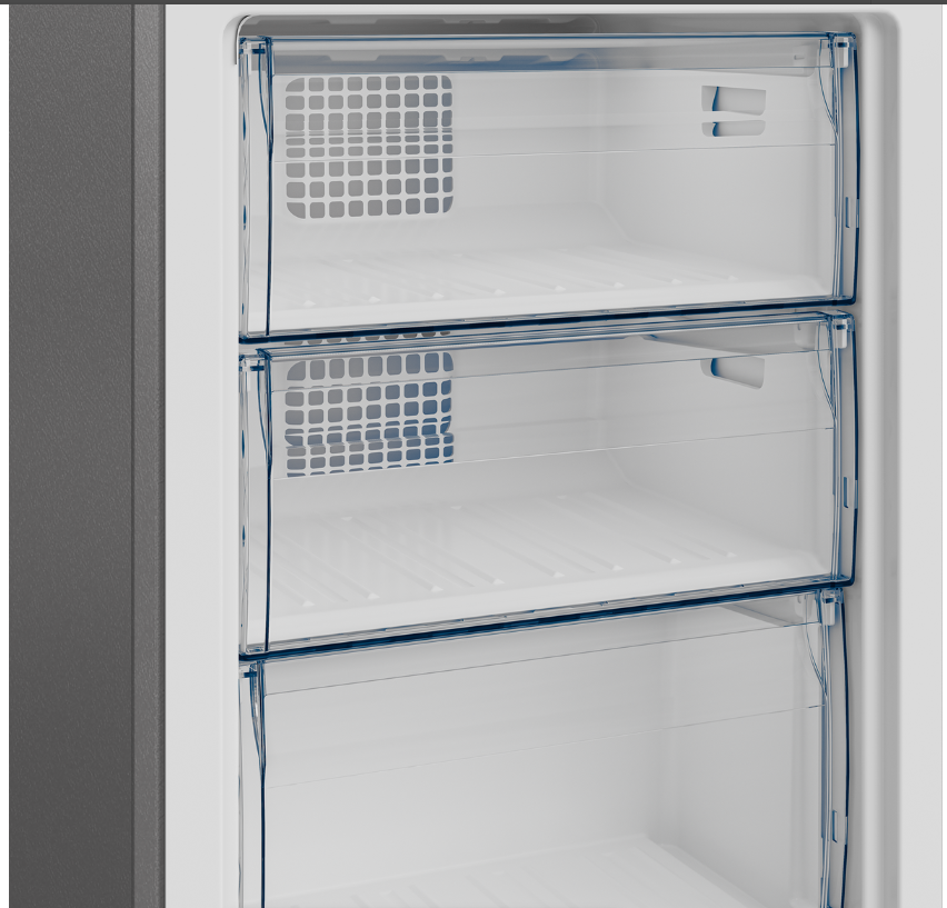 Defy 350L Bottom Freezer Fridge Satin Metallic DAC622