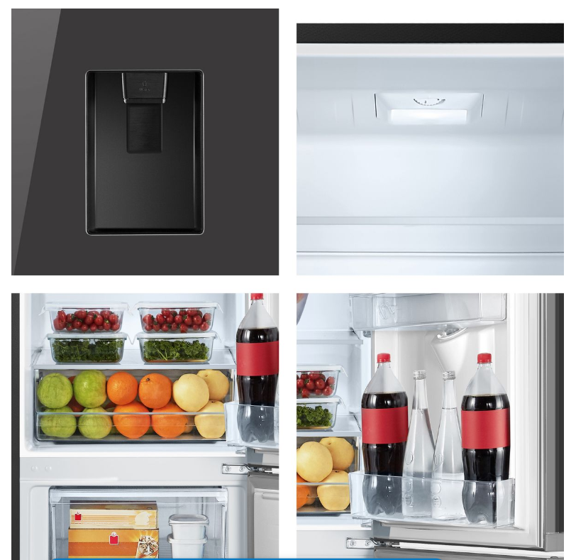 Hisense 263l Water Dispenser Black Glass Fridge H370bmib-wd