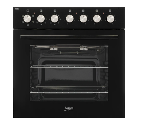 Univa 60cm Oven Ceran Hob Black U336CB-1