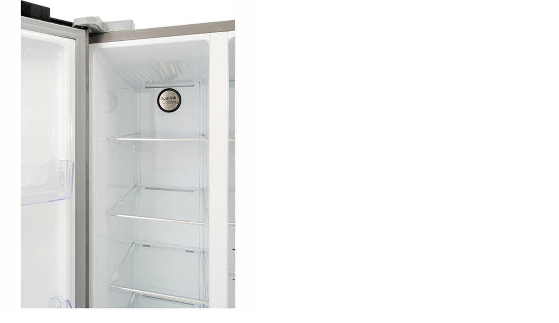 Defy DFF536 559L NatureLight Frost Free Side by Side Fridge Freezer