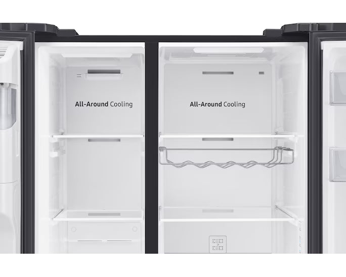 Samsung 510L Black Glass Side by Side Fridge – RS51K54F02A