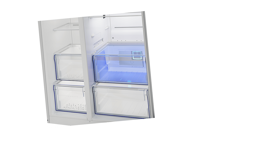 Defy DFF536 559L NatureLight Frost Free Side by Side Fridge Freezer