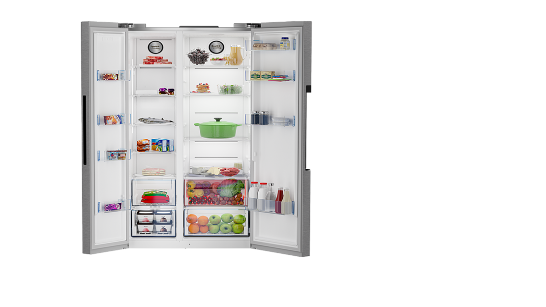 Defy DFF536 559L NatureLight Frost Free Side by Side Fridge Freezer