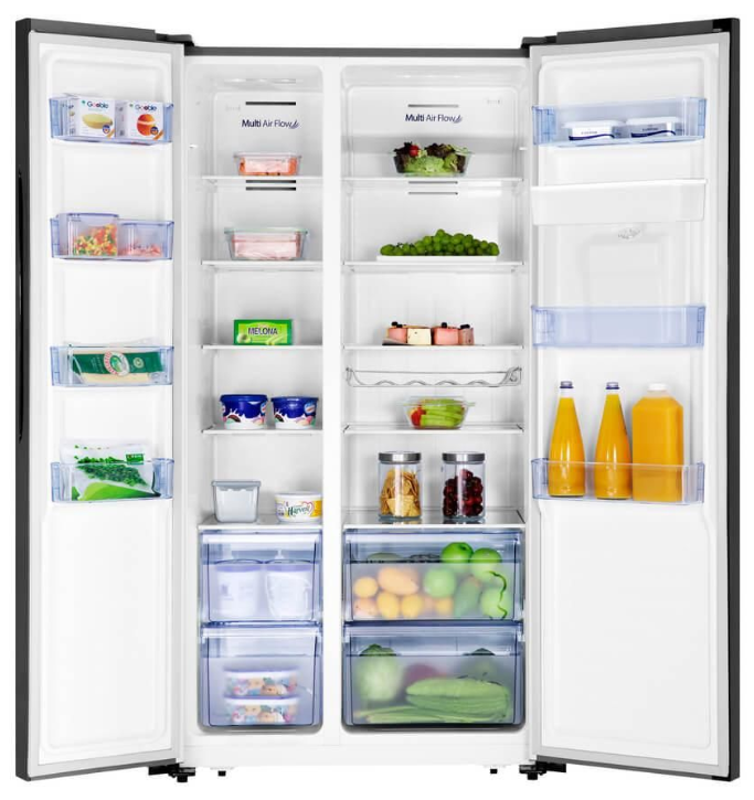 Hisense 508l Mirror Side By Side Fridge H670smib-wd