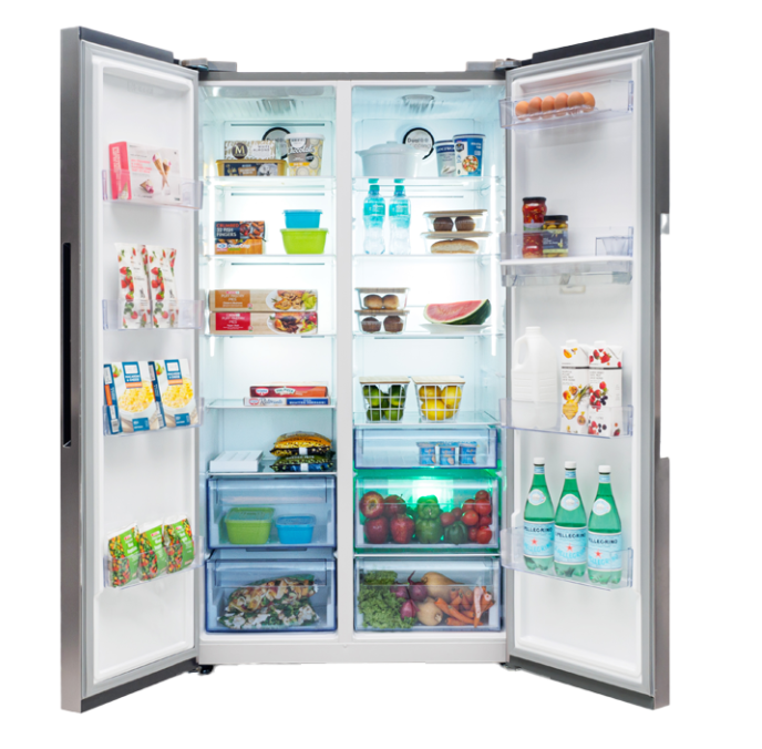 DFF563: Defy 614L Naturelight Side by Side Fridge Freezer
